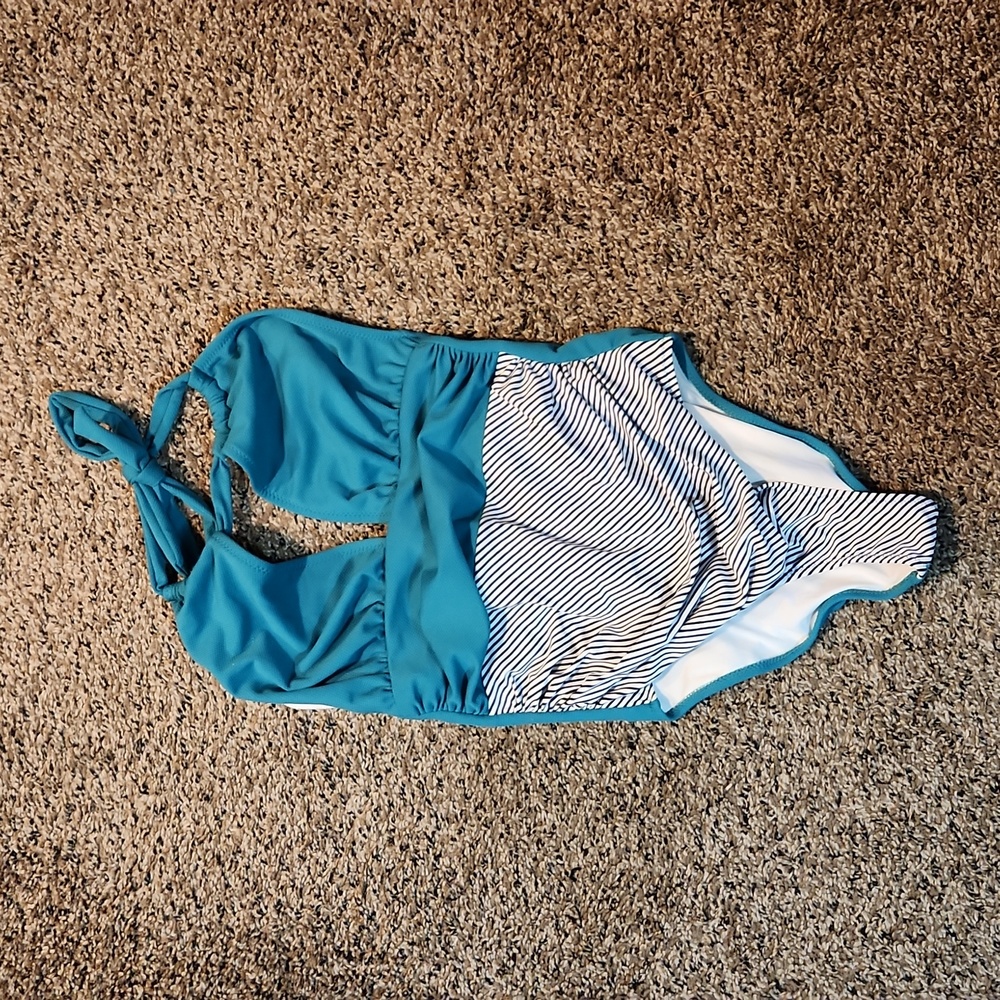 Cupshe One Piece Halter Dark Turquoise Greenish